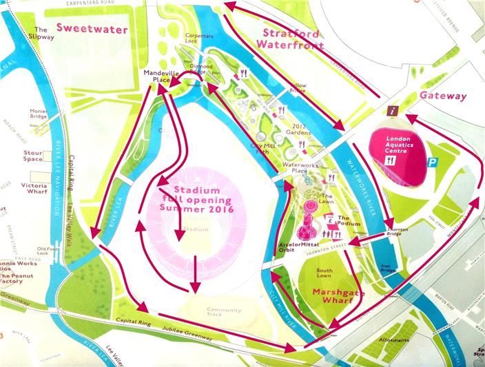 Diamond relays course map